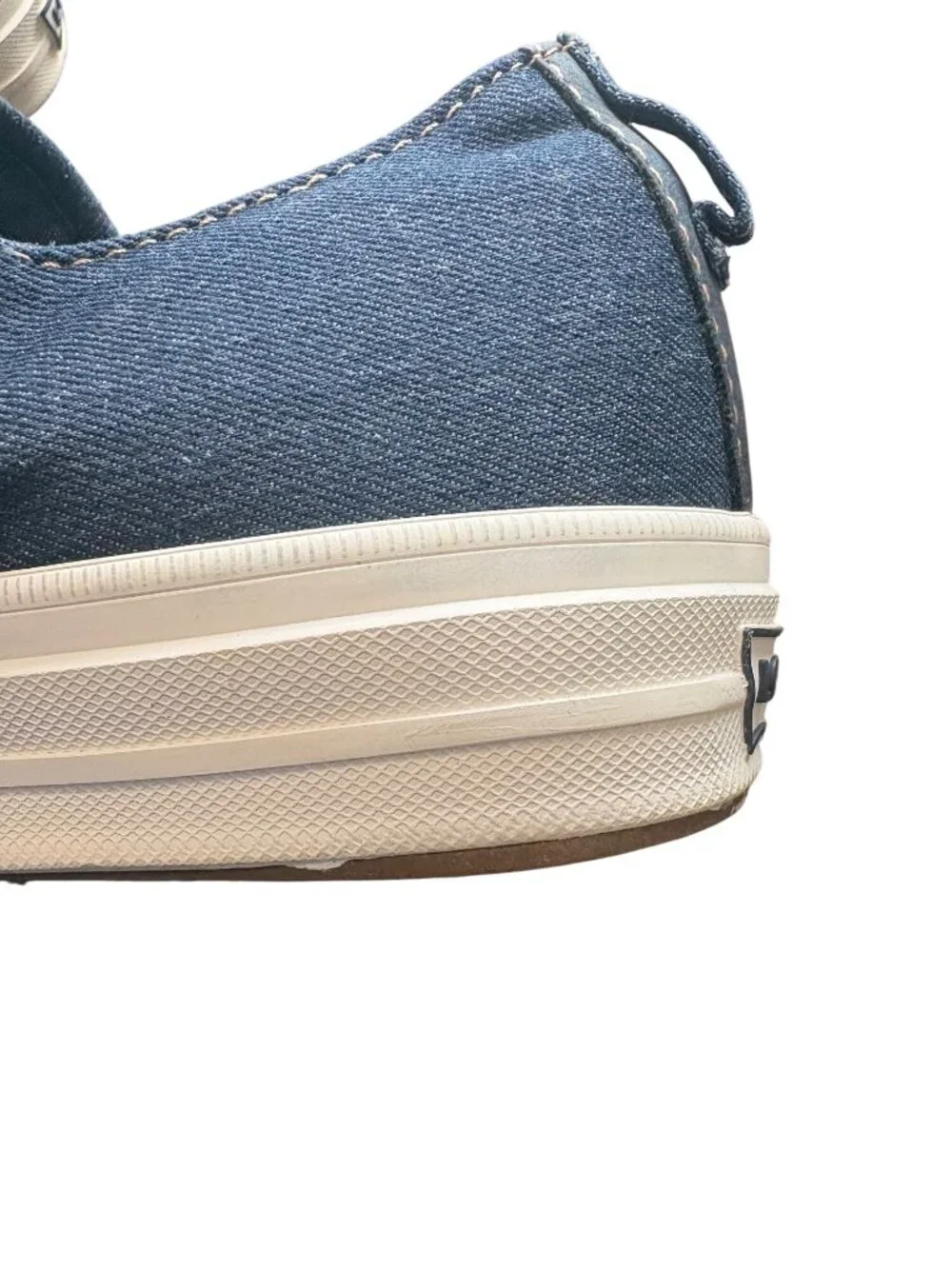 Levi's Mens Denim Sneakers Size 8 Navy Blue Lace Up Casual Y2K Streetwear Shoes